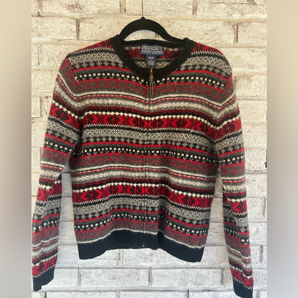 Newton Trading Co Vintage Zip Cardigan
